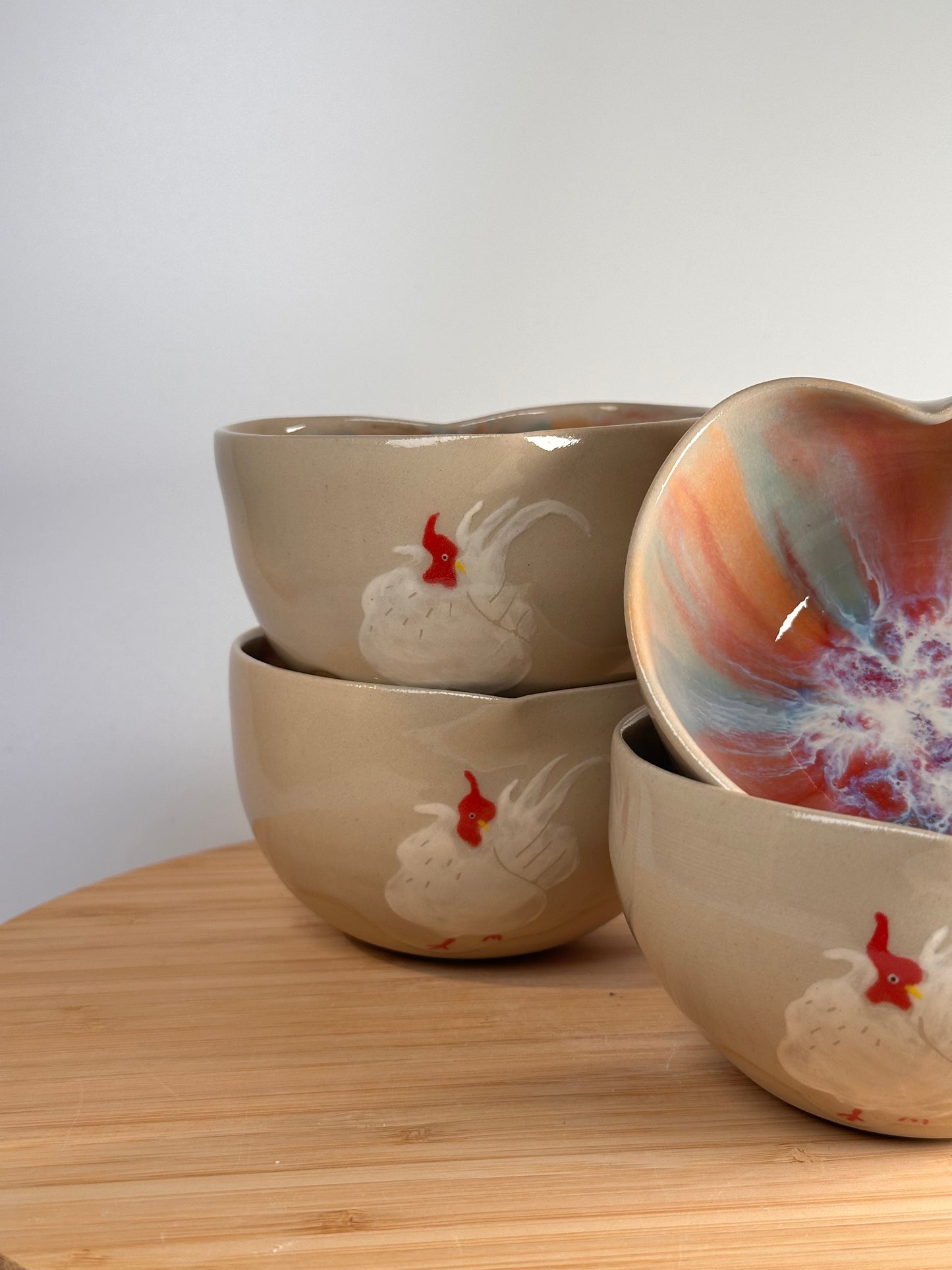 Herztasse mit Huhn